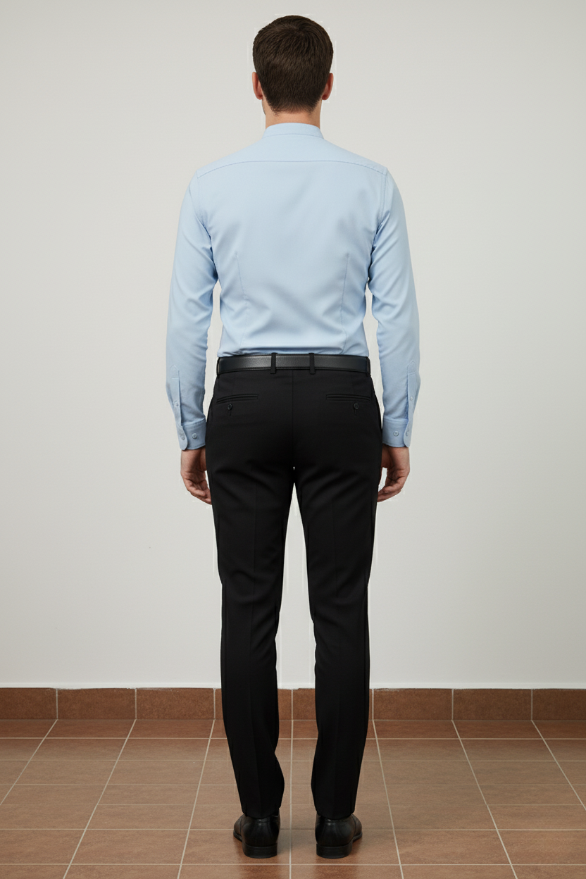 Light Blue Collarless Shirt