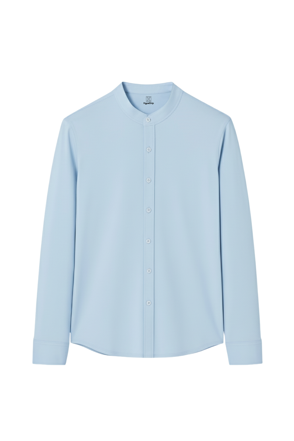 Light Blue Collarless Shirt