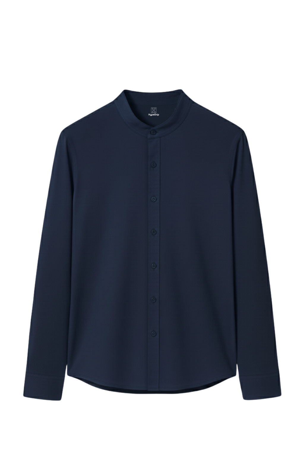 Launch Navy Collarless Shirt