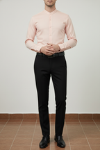 Light Pink Collarless Shirt