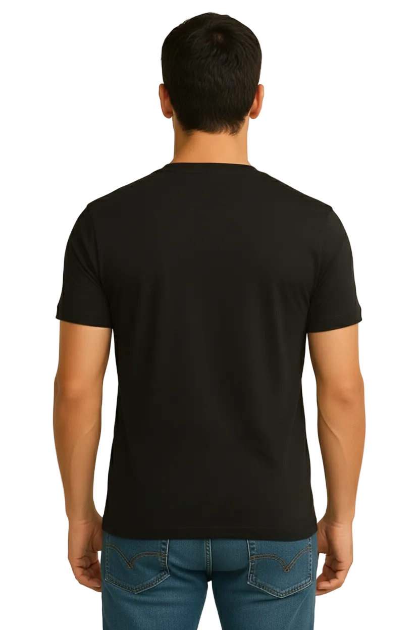 Black V Neck T Shirt