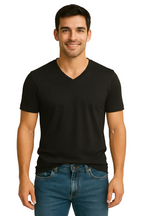 Black V Neck T Shirt