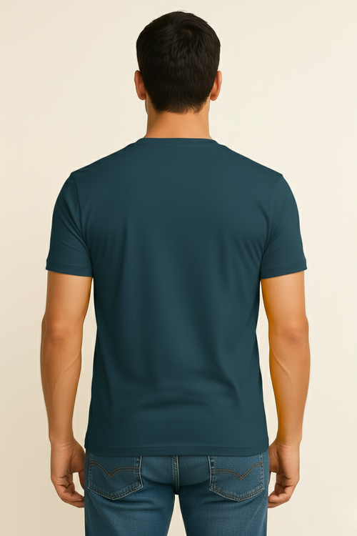 Blue Coral V Neck T Shirt
