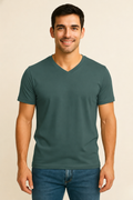 Blue Spruce V Neck T Shirt