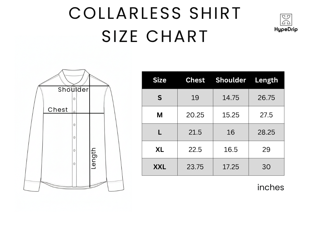 Black Collarless Shirt