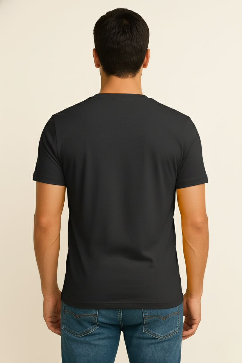 Elephant Grey V Neck T Shirt