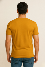 Golden Yellow V Neck T Shirt