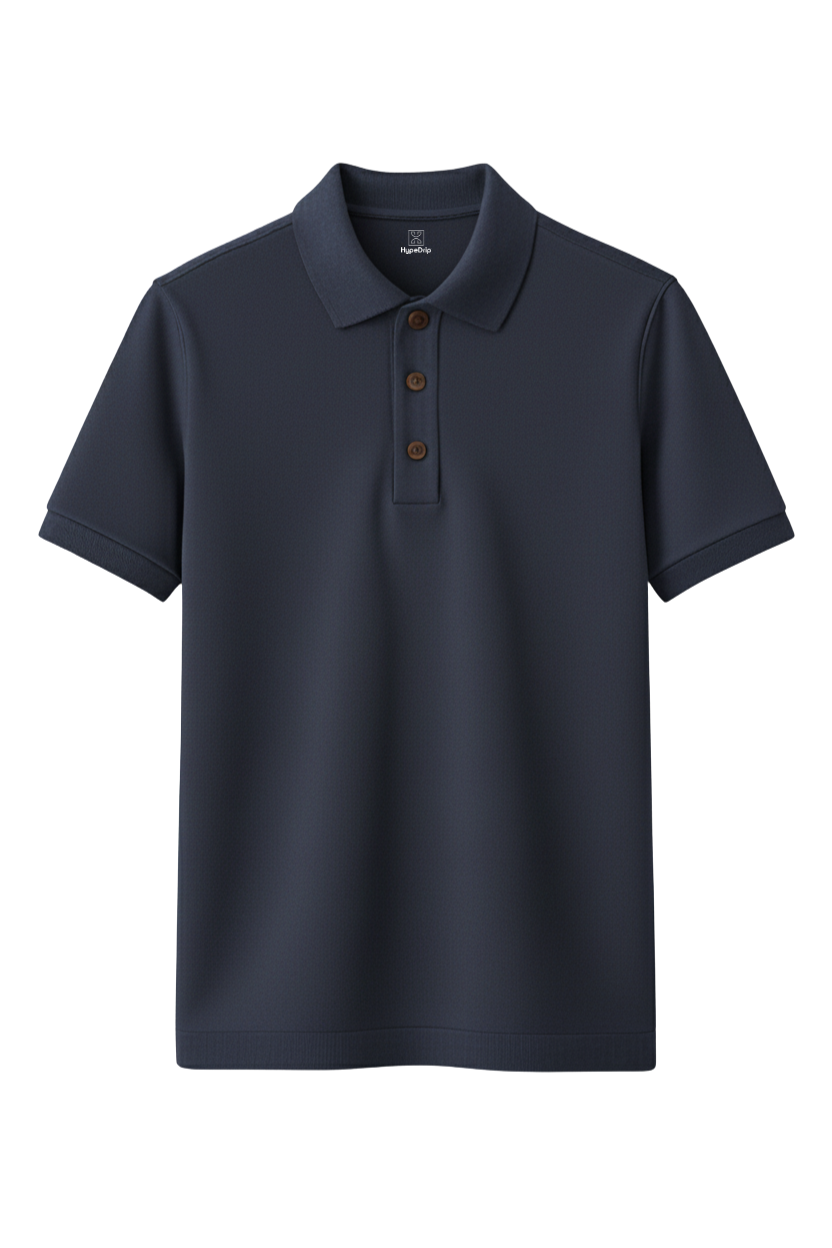 Launch Navy Premium Polos T Shirt