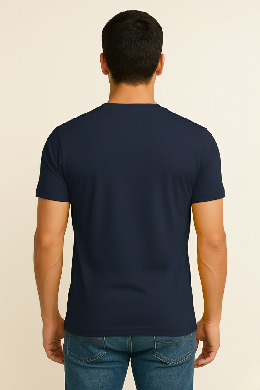 Launch Navy V Neck T Shirt