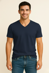 Launch Navy V Neck T Shirt
