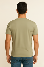 Light Olive V Neck T Shirt