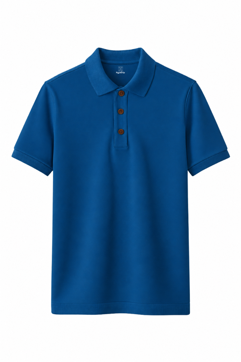 Nebula Blue Premium Polos T Shirt