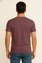 Plum V Neck T Shirt