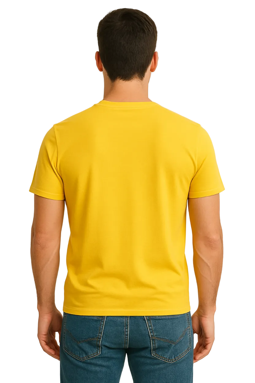 Yellow V Neck T Shirt