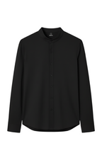 Black Collarless Shirt