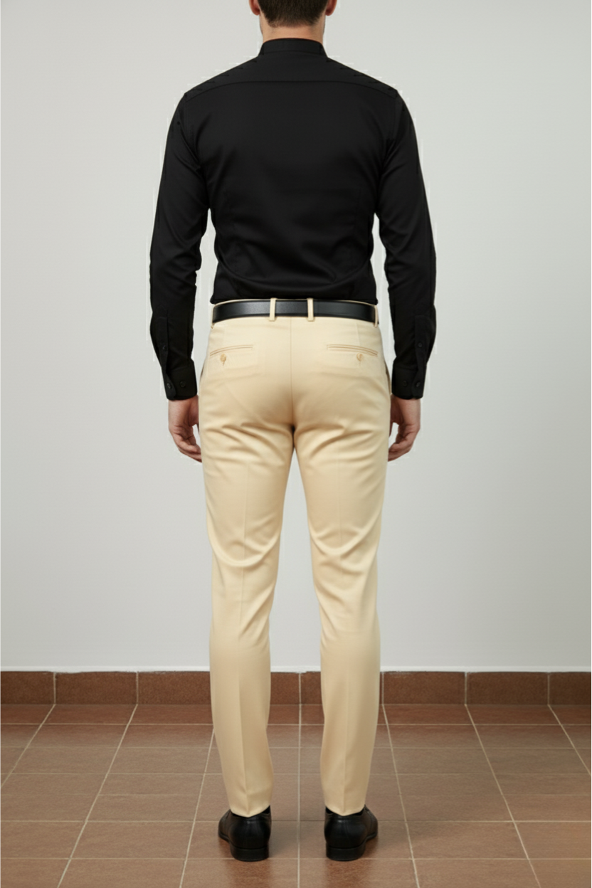 Black Collarless Shirt