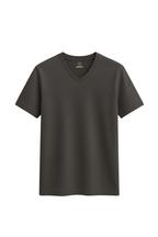 Elephant Grey V Neck T Shirt