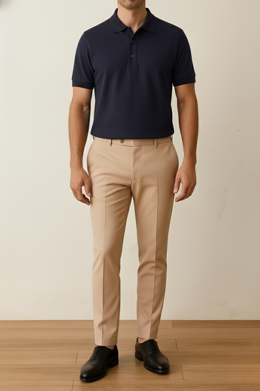 Launch Navy Premium Polos T Shirt