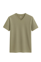 Light Olive V Neck T Shirt