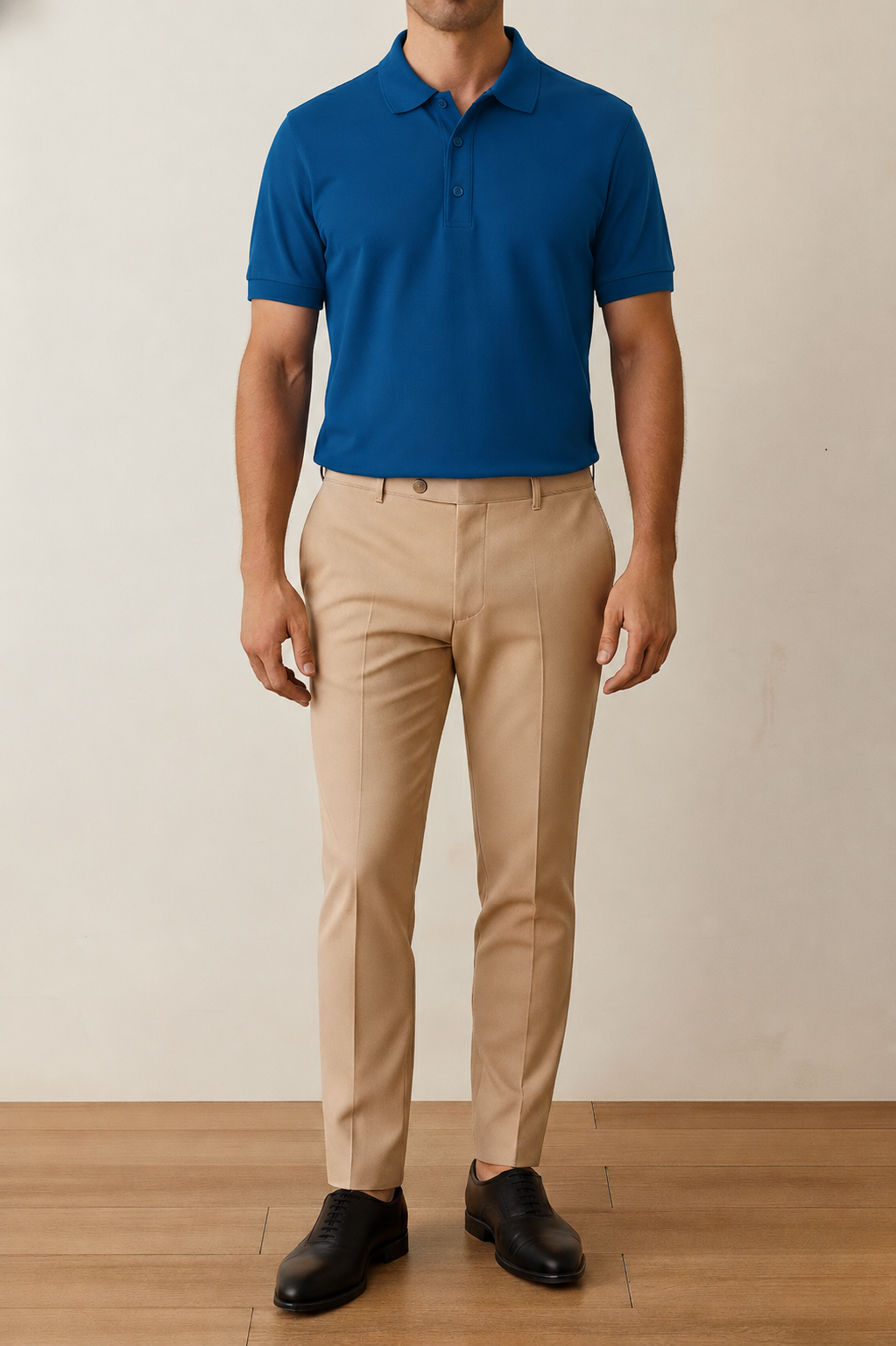 Nebula Blue Premium Polos T Shirt
