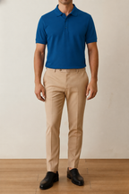 Nebula Blue Premium Polos T Shirt