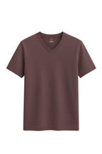 Plum V Neck T Shirt
