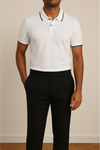 White Sports Polo T Shirt