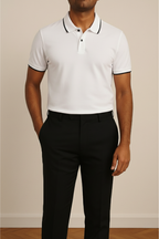 White Sports Polo T Shirt