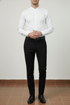 White Collarless Shirt